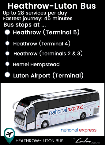 Heathrow - Luton Bus Route Map