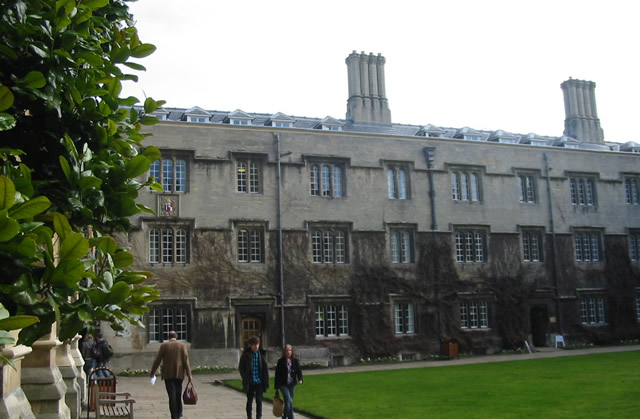 Inside a typical Oxford University college