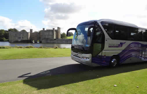 London tour bus at Leeds Castle