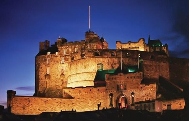 Edinburgh Castle at night, Scotland