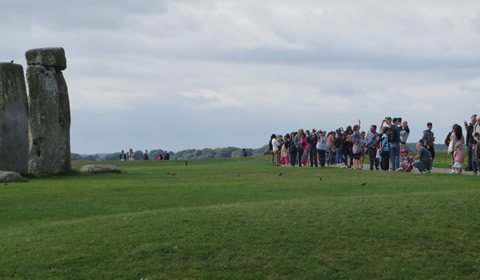 How close to the stones at Stonehenge you can get during public opening hours