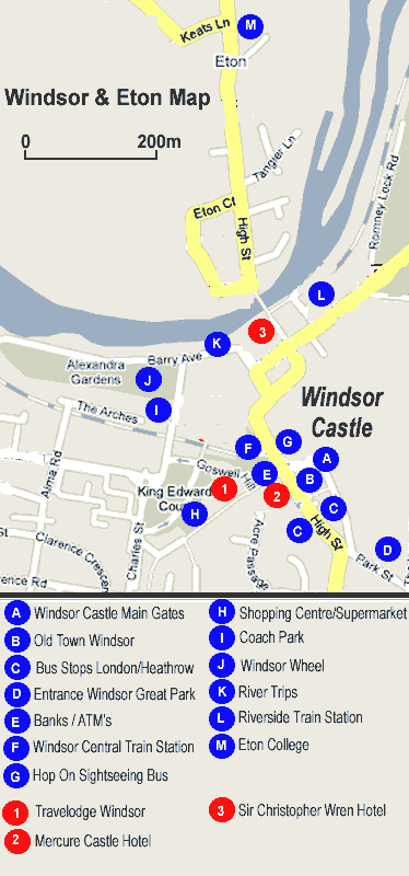 Map of Windsor and Eton