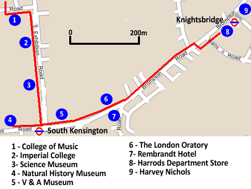 Self Guided Kensington Walk Map