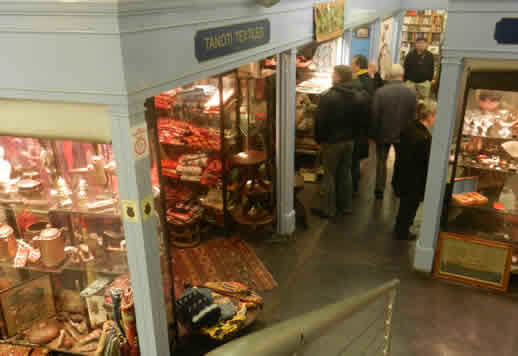 Portobello Road Antiques Market - Inside A Typical Arcade Portobello Road Antiques Market London - Inside A Typical Arcade
