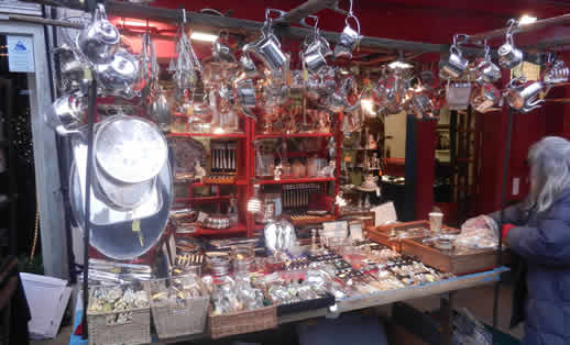 Portobello Road Antiques Market - Typical Stallholder Portobello Road Antiques Market London - Typical Stallholder