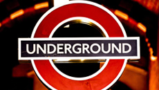 london underground at christmas