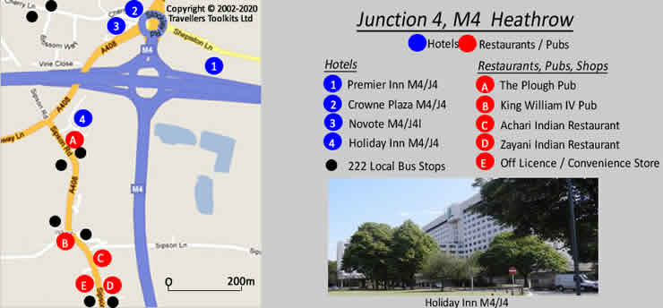 Heathrow M4 Junction 4 Map