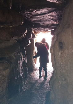 Inside the chamber West Kennet Long Barrow