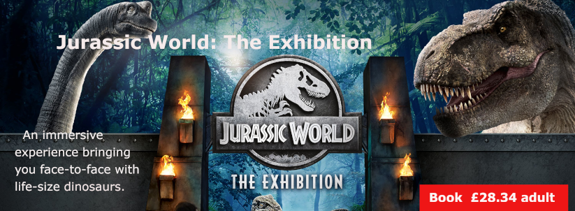 jurassic world exhibition london promotion