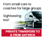 Private transfers to and from Gatwick Airport