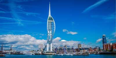 Spinnaker Tower in neighbouring Portsmouth