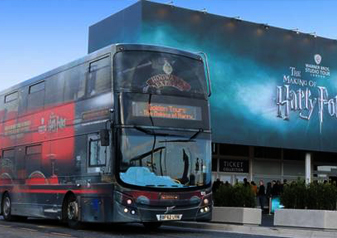 Golden Tours Harry Potter Studio bus