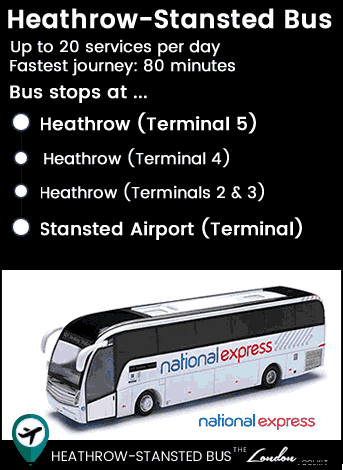 Heathrow - Stansted Bus Route Map