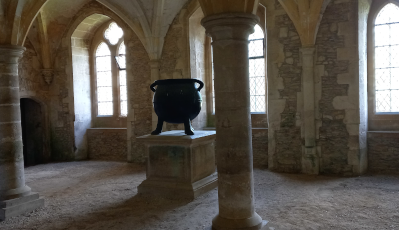 Lacock Abbey cauldron in Warming Room
