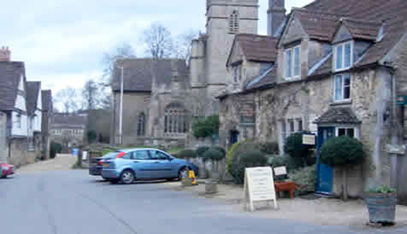 Lacock village typical street scene