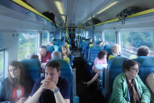 Typical train interior of a Southampton train<