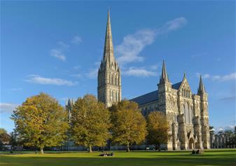 Salisbury Cathedral on day tour with Bath, Stonehenge and Windsor from London
