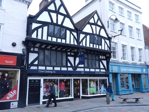 Medieval wooden frame shop in Salisbury