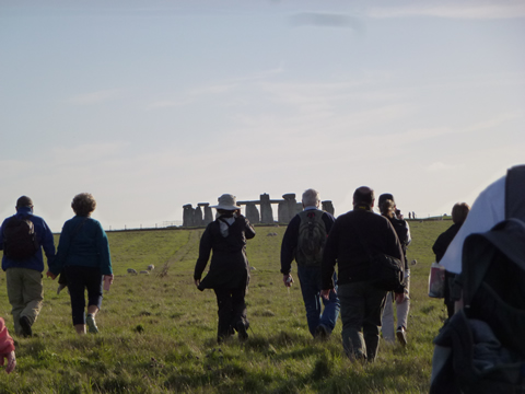 Approaching Stonehenge as very few others do using the original procession avenue