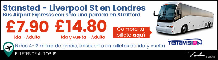 Billetes de autobus Stansted - Liverpool Street en Londres