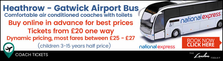 Heathrow - Gatwick bus shuttle - 80 services daily