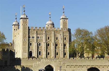 Tower of London from London black cab