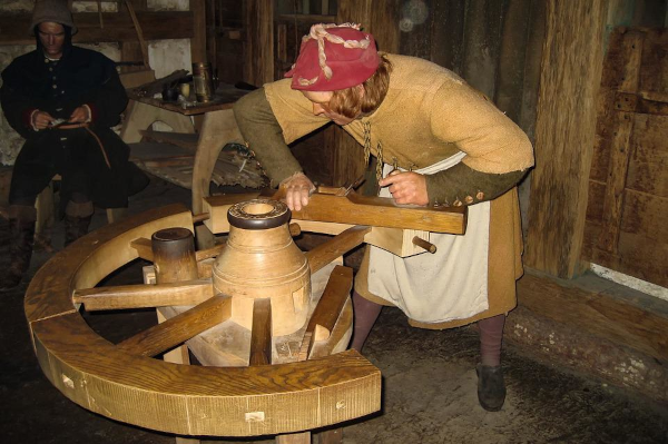 Wheel maker at Warwick Castle