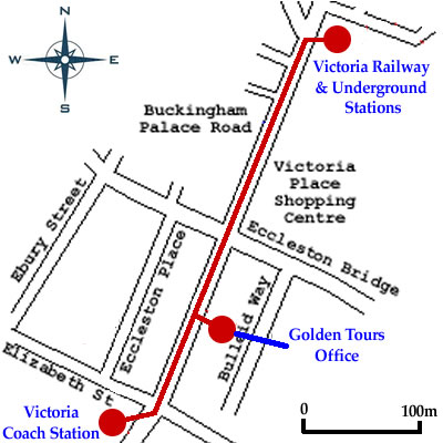 Victoria Coach Station / Railway Station Map