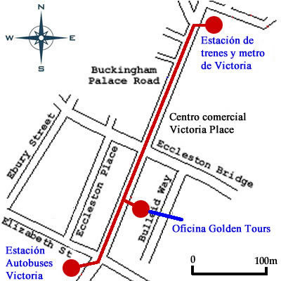 Victoria Coach Station / Railway Station Map