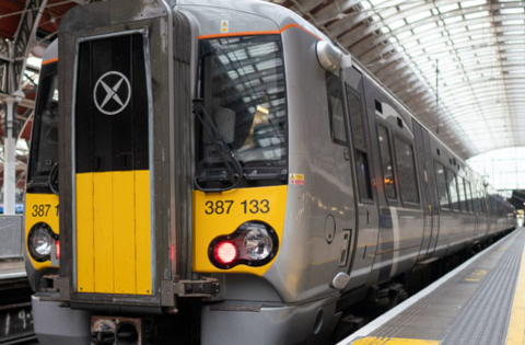 Heathrow Express Train in station