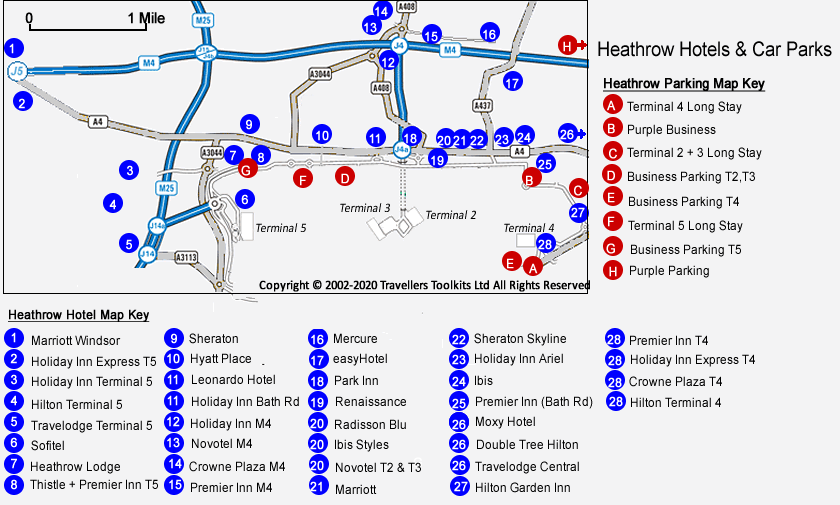 Heathrow Airport Hotel Map