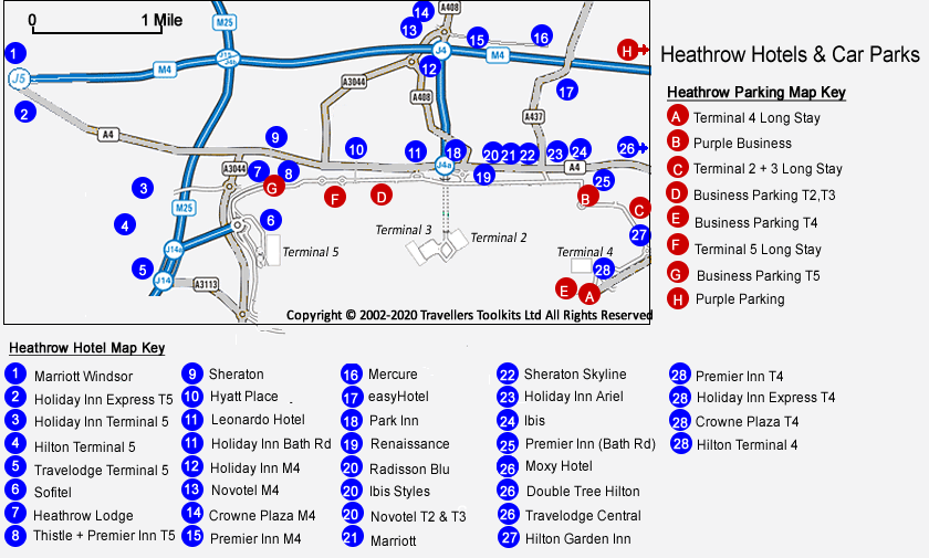 Mapa Aeropuerto de Heathrow Londres