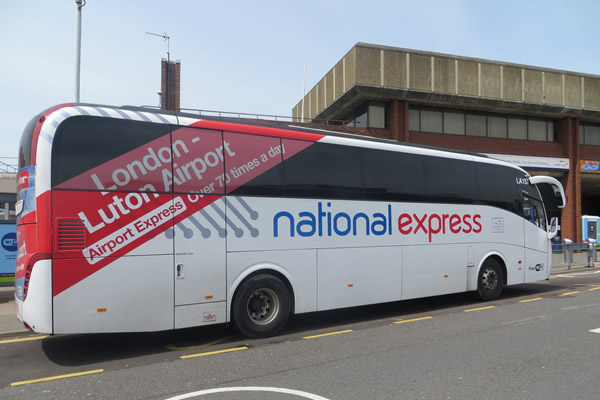 National Express coach at Luton Airport