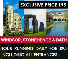 Windsor, Stonehenge, Bath tour from London for £89