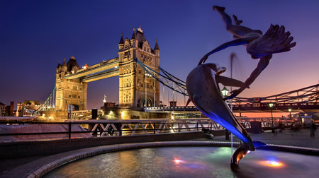 Tower bridge at night - a short walk from many hotels