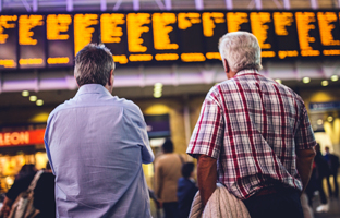 Euston railway station boards