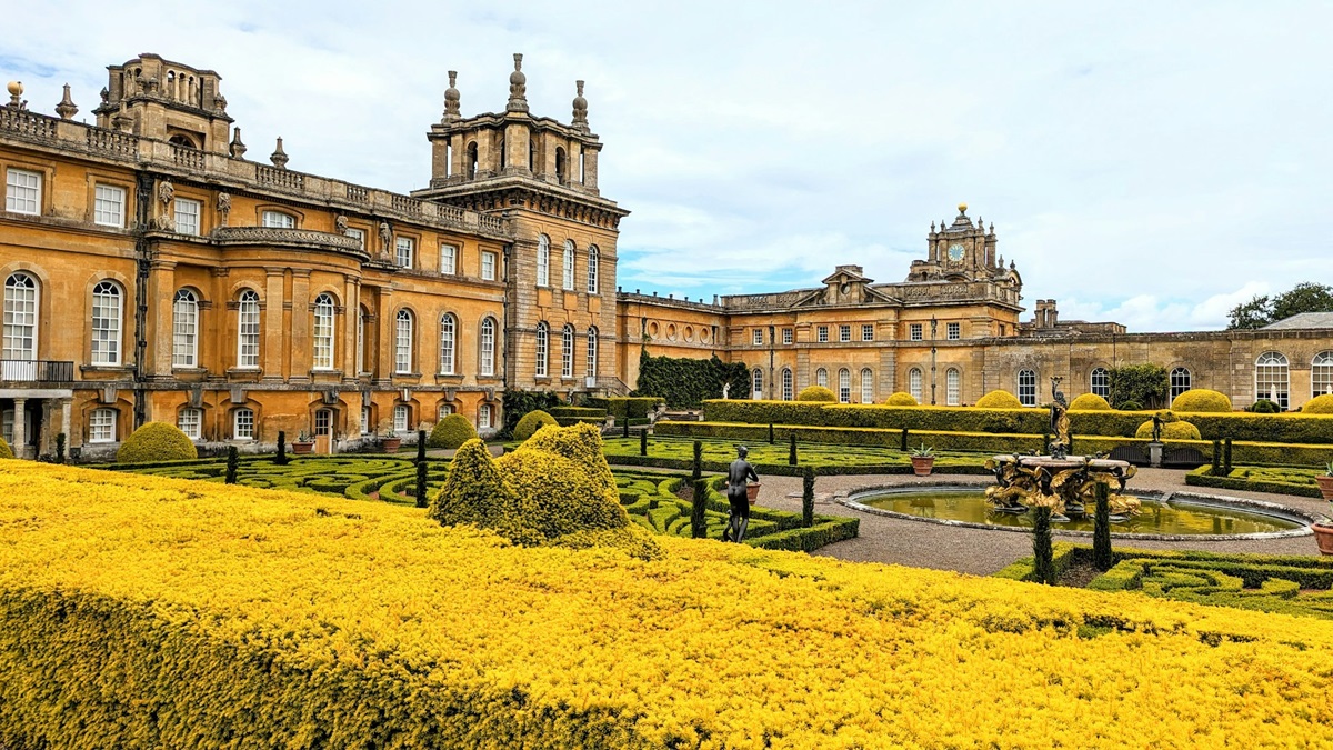 Blenheim Palace with gardens