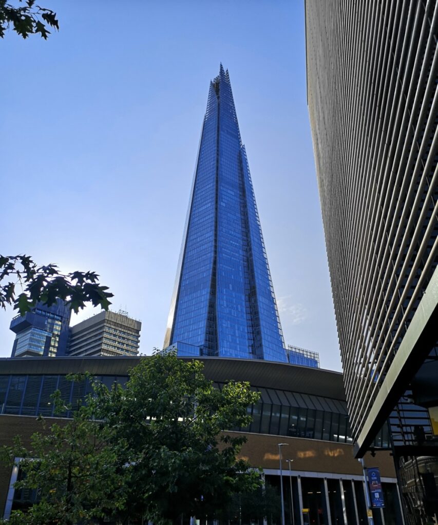 View looking up at the Shard