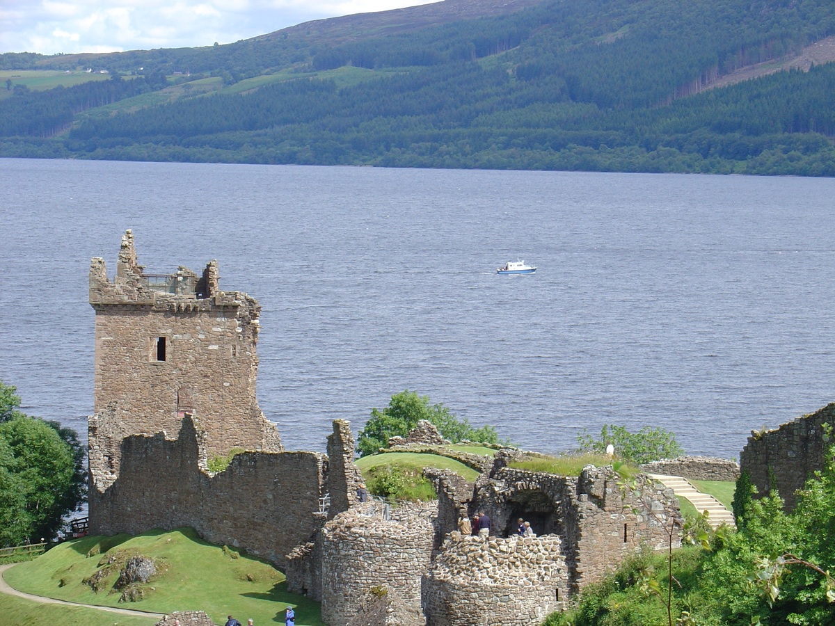 Urquhart Castle on the bank of Loch Ness