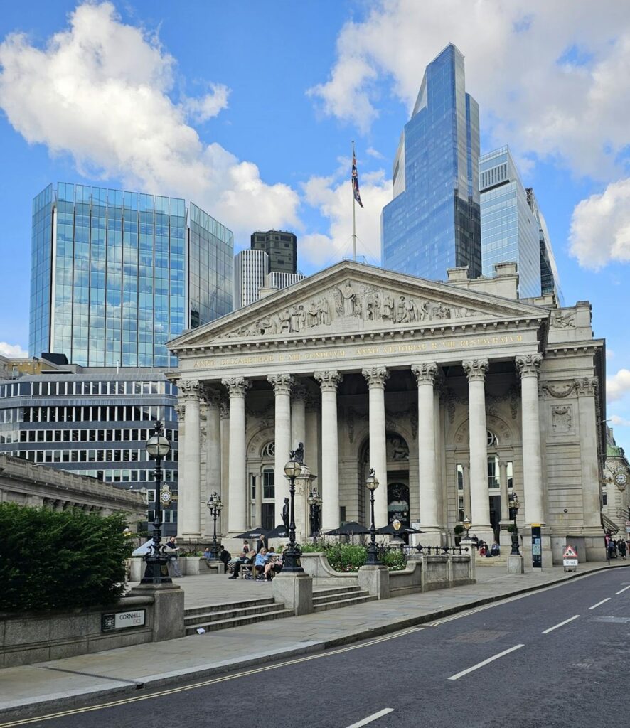 Royal Exchange from the road