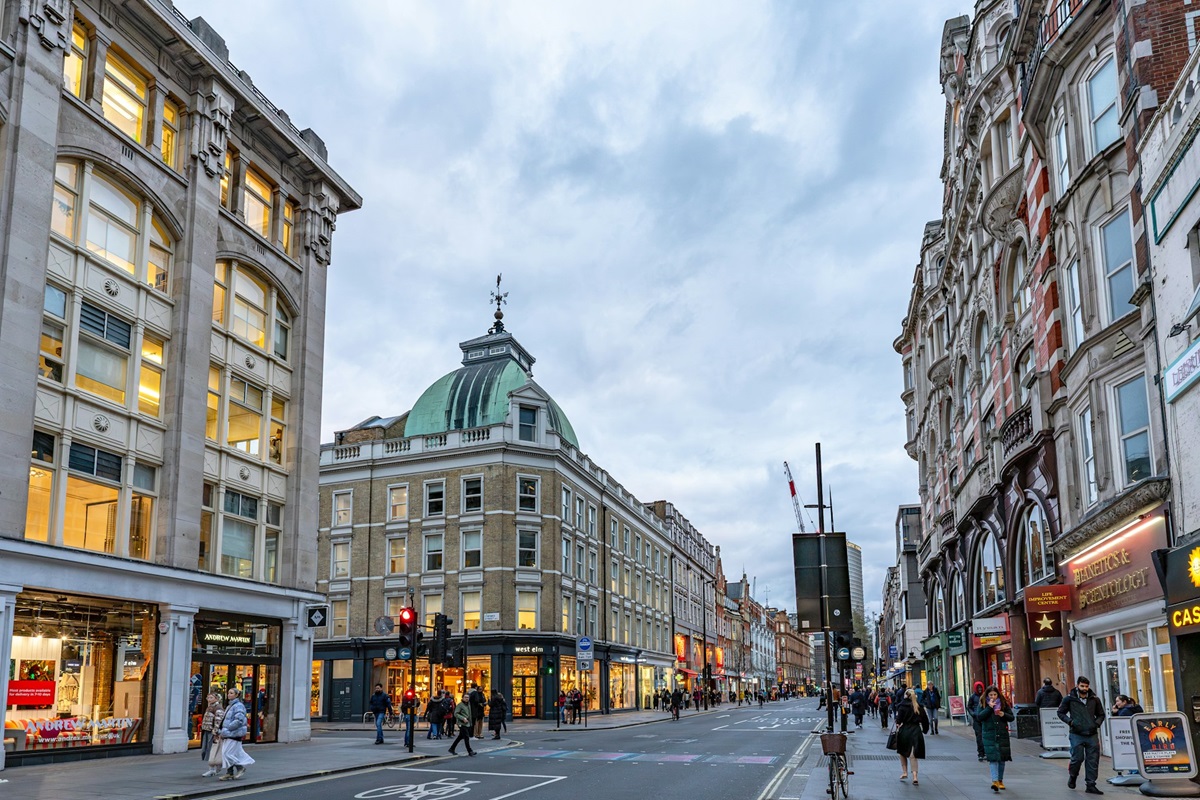 Busy Tottenham Court Road