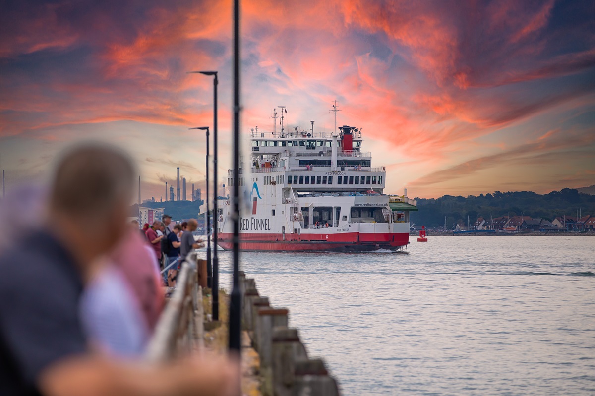 Southampton ferry at sunset
