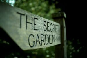Signpost to the secret garden