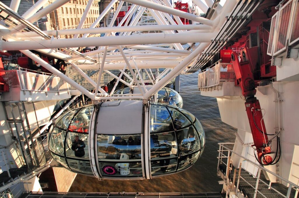 Close up of London Eye pod