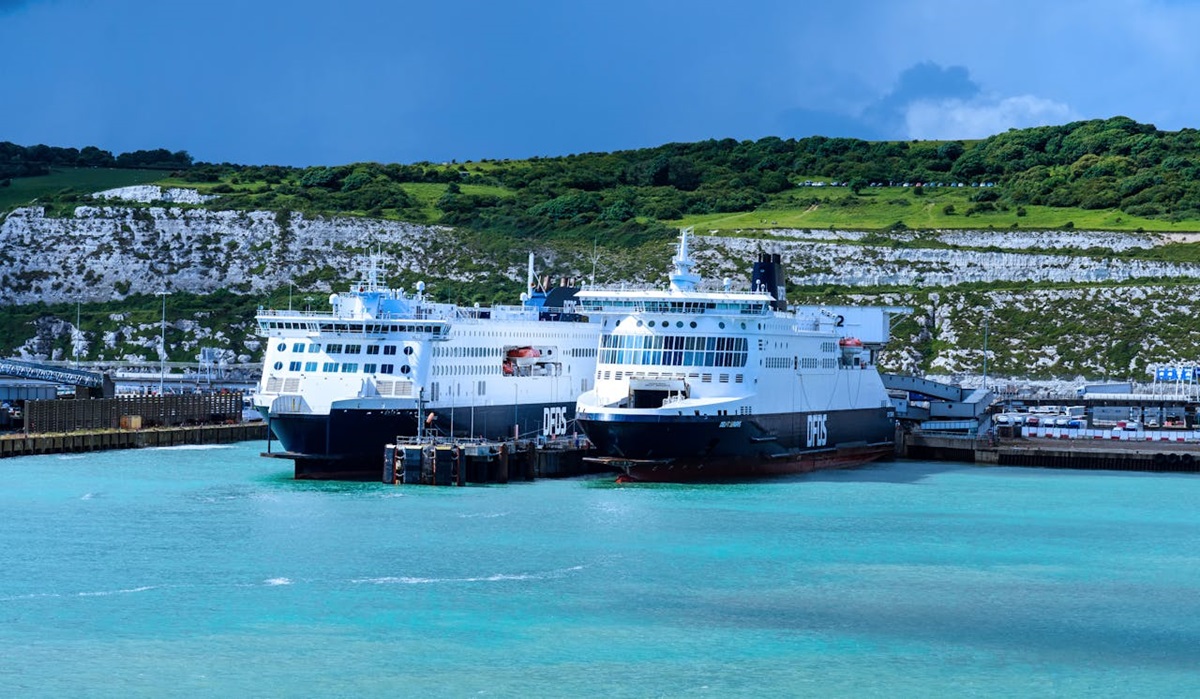 Cruise ships docked at Dover port