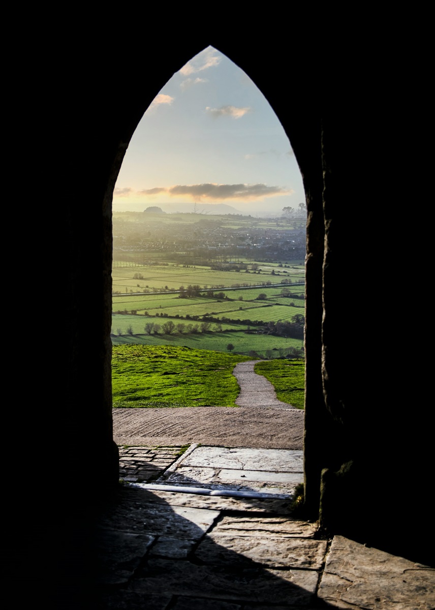 View from the top of Glastonbury Tor