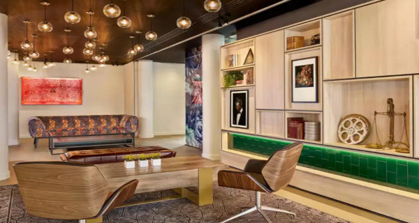 Hotel hall with chairs