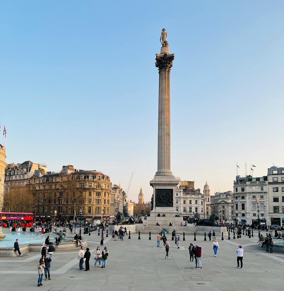 Trafalgar Square with Nelsons Column