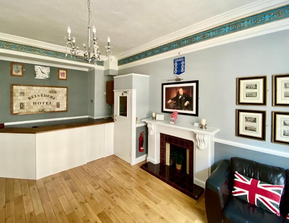 Reception area of the Belvedere Hotel Westminster