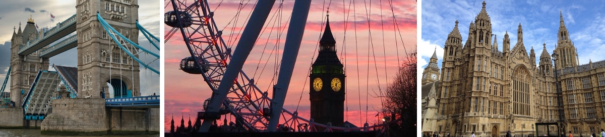 Tower Bridge, London Eye, Westminster Abbey